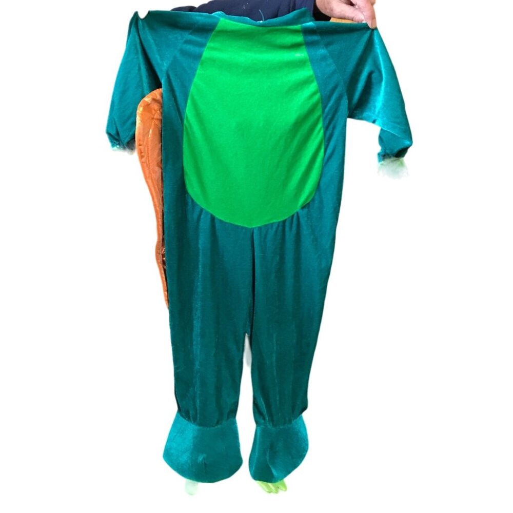 Toddler Dragon Costume With Orange Wings & Green Belly No Mask 4T